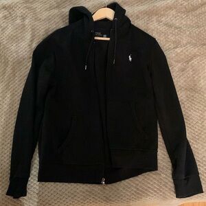 Polo Ralph Lauren Mens Black Zip-up Hoodie